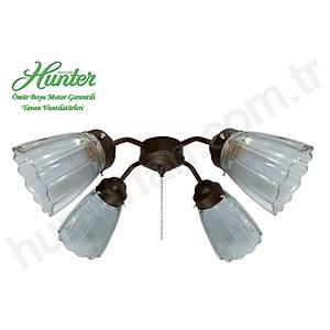 Fanimation - Dalgal� �effaf Caml� 4l� �a�da� Bronz Ayd�nlatma