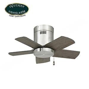 O�uzhan - �ile DC Motor Nikel - 66 Cm. 12 Volt Karavan veya Tekne ��in Tavan Vantilat�r�