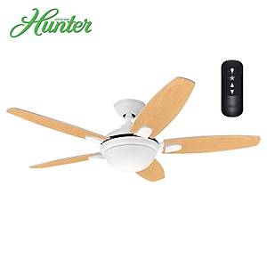 Hunter - Contempo Beyaz - 132 Cm. Uzaktan Kumandal� Ayd�nlatmal� Tavan Vantilat�r�