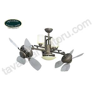 O�uzhan - Twin Star 66 Cm. - �ift Vantilat�rl� - Ayd�nlatmal� Tavan Vantilat�r�