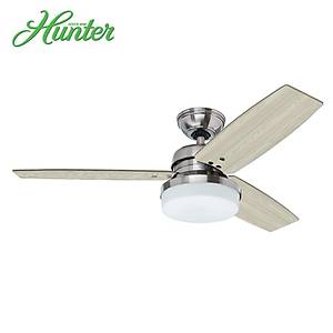 Hunter - Galileo F�r�alanm�� Nikel - 122 Cm. Buzlu Cam Ayd�nlatmal� Tavan Vantilat�r�