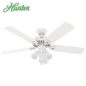 Hunter - Builders Elite Beyaz - 132 Cm. Ayd�nlatmal� D�� Mekan - Nemli Mekan Tavan Vantilat�r�