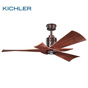 Kichler - Frey DC Fan Ya�l� Bronz - 142 Cm. Ayd�nlatmal� Tavan Vantilat�r�