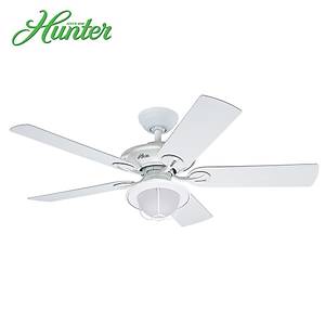 Hunter - Maribel Beyaz - 132 Cm. D�� Mekan - Angra Ayd�nlatmal� Nemli Mekan Tavan Vantilat�r�