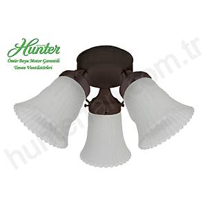 Hunter - 3 l� �a�da� Bronz G�vde Rengi -  Buzlu Yaprak Cam Ayd�nlatma