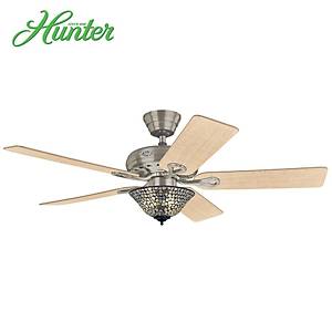 Hunter - Savoy F�r�alanm�� Nikel - 132 Cm. Ayd�nlatmal� Tavan Vantilat�r�