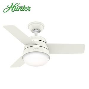 Hunter - Finley Taze Beyaz  - 92 Cm. Ayd�nlatmal� Duvar Kumandal� Tavan Vantilat�r�