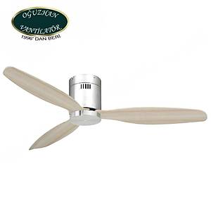 O�uzhan - Side DC Motor Nikel - 132 Cm. Y�ksek Tasarruflu Tavan Vantilat�r�