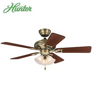 Hunter - Seville Antik Pirin� - 112 Cm. 3 l� Ayd�nlatmal� Tavan Vantilat�r�