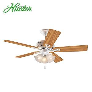 Hunter - Savoy Beyaz - 132 Cm. Ayd�nlatmal� Tavan Vantilat�r�