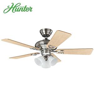 Hunter - Seville F�r�alanm�� Nikel - 112 Cm. 3 l� Ayd�nlatmal� Tavan Vantilat�r�