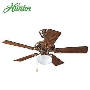Hunter - Seville Parlak Pirin� - 112 Cm. Beyaz K�re Cam Ayd�nlatmal� Tavan Vantilat�r�