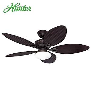 Hunter - Bayview �a�da� Bronz - 137 Cm. Ayd�nlatmal� D�� Mekan Tavan Vantilat�r�