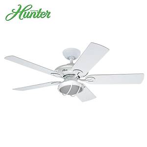 Hunter - Maribel Beyaz - 132 Cm. D�� Mekan - Marine Ayd�nlatmal� Nemli Mekan Tavan Vantilat�r�