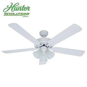 Hunter Revolutions - Classic Plus Beyaz - 132 Cm. Ayd�nlatmal� Tavan Vantilat�r�