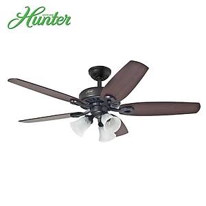 Hunter - Builders Plus �a�da� Bronz- 132 Cm. Ayd�nlatmal� Tavan Vantilat�r�