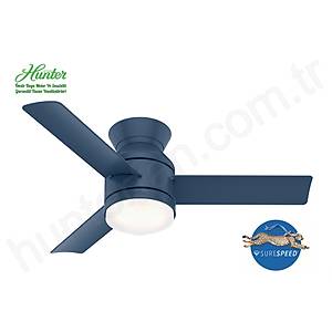 Hunter - Dublin �ndigo Mavisi - 112 Cm. Ayd�nlatmal� Tavan Vantilat�r�