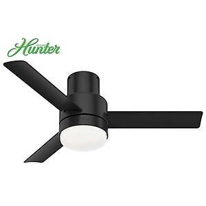 Hunter - Gilmour Mat Siyah - 132 Cm. Ayd�nlatmal� Nemli Mekan Tavan Vantilat�r�