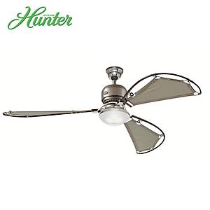 Hunter - Avalon F�r�alanm�� Nikel - 158 Cm. Bez Kanatl� Buzlu Delikli Cam Ayd�nlatmal� Tavan Vantilat�r�