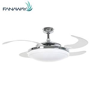 Fanaway Evo 2 Endure  Krom - 121 Cm. Ayd�nlatmal� Kanatlar� Gizlenen Tavan Vantilat�r�