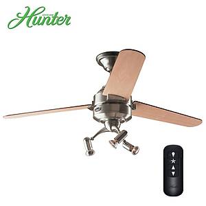 Hunter - Carera F�r�alanm�� Nikel - 132 Cm. Spot Ayd�nlatmal� Tavan Vantilat�r�