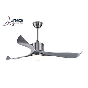 Breeze - Ka� Mat Nikel - 132 Cm. Kanat �apl� Ayd�nlatmal� Tavan Vantilat�r�