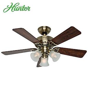 Hunter - Beacon Hill Antik Pirin� - 107 Cm. Ayd�nlatmal� Tavan Vantilat�r�