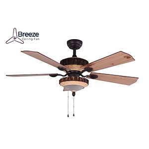 Breeze - Kemer Kahverengi - 132 Cm. Kanat �apl� Ayd�nlatmal� Tavan Vantilat�r�