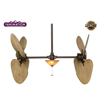 Fanimation - The Palisade 132 Cm. ift Motorlu Aydnlatmal Tavan Vantilatr