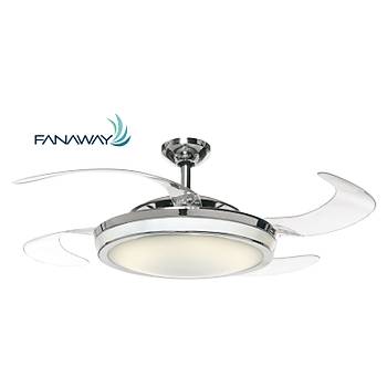 Fanaway -  Evo 1 Prevail Krom - 121 Cm. Aydnlatmal Kanatlar Gizlenen Tavan Vantilatr