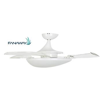 Fanaway Evo 3 Asymetric Beyaz - 118 Cm. Aydnlatmal Kanatlar Gizlenen Tavan Vantilatr