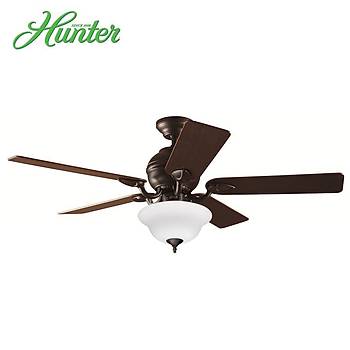 Hunter - Salinas ekilenmi Bronz - 132 Cm. Aydnlatmal Tavan Vantilatr
