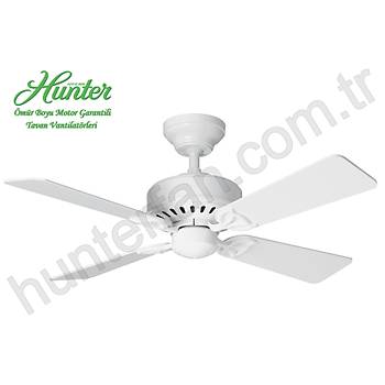 Hunter - Bayport Beyaz - 107 Cm. Beyaz veya Ak Mee Kanatl Tavan Vantilatr
