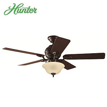 Hunter - Salinas ekilenmi Bronz - 132 Cm. Aydnlatmal Tavan Vantilatr
