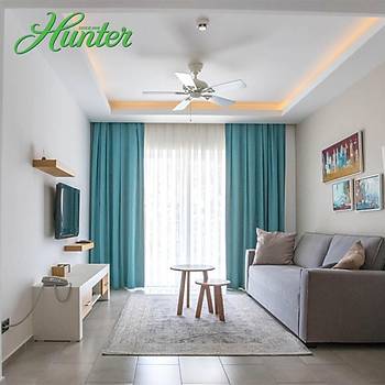 Hunter - Seville Beyaz - 112 Cm. Beyaz Kre Cam Aydnlatmal Tavan Vantilatr