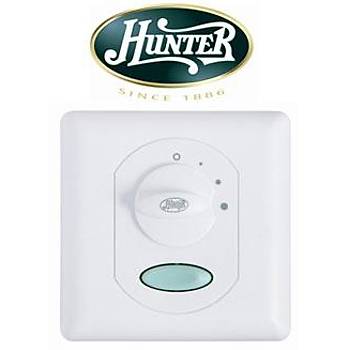 Hunter - Industrie Tebeşir Beyazı - 132 Cm. Buzlu Delik Cam Aydınlatmalı Tavan Vantilatörü