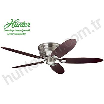 Hunter - Low Profile Fralanm Nikel - Alak Tavanlar in - 112/132 Cm. Tavan Vantilatr