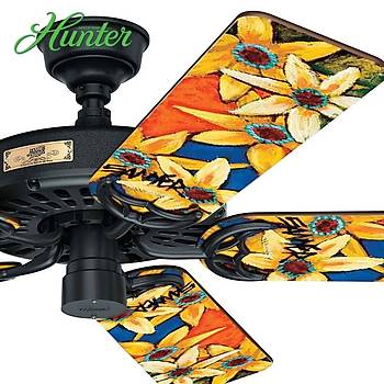 Hunter - Classic Original Siyah - 132 Cm. Gün Çiçeği Kanatlı Dış Mekan - Nemli Mekan Tavan Vantilatörü