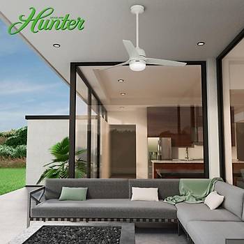 Hunter - Seawave Beyaz 132 Cm. - D Mekan Duvar Kumandal Tavan Vantilatr