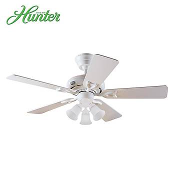 Hunter - Seville Beyaz - 112 Cm. 3'l Aydnlatmal Tavan Vantilatr
