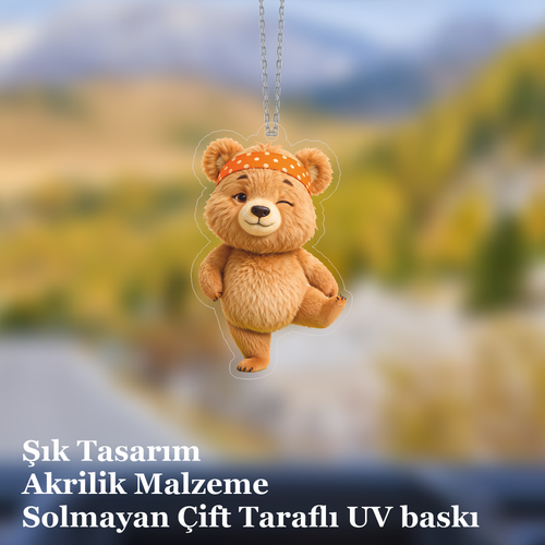 Araba Ayna Ss Ay Yoga, Pleksi Malzeme, UV Baskl