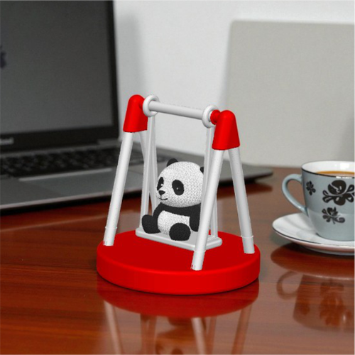 Sevimli Sal�ncakta Sallanan Panda K�rm�z�, Araba Yada T�m Ya�am Alanlar� i�in Fig�r