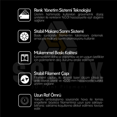 SOLVIX PLA/PHA FLAMENT AIK TURUNCU
