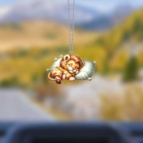 Araba Ayna S�s� Bebek Aslan, Pleksi Malzeme, UV Bask�l�