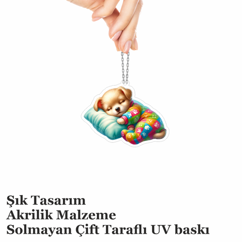 Araba Ayna S�s� Bebek K�pek, Pleksi Malzeme, UV Bask�l�