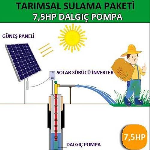 7,5HP DALGI POMPA - TARIMSAL SULAMA SSTEM