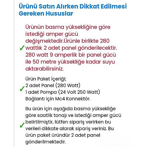 TEK PANELLE ALIAN DALGIC POMPA
