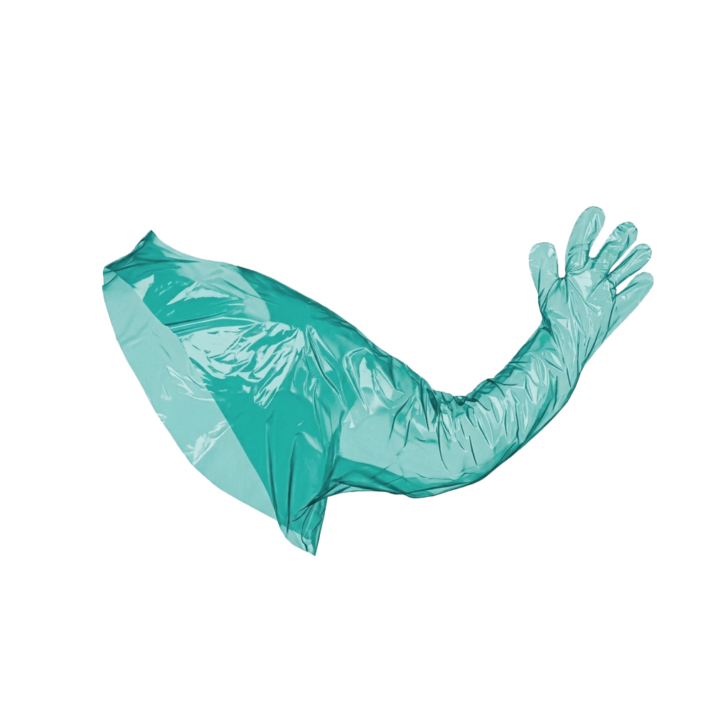 VETtop Veteriner eldiveni omuz ve göğüs korumalı, 120cm, 50 adet/paket