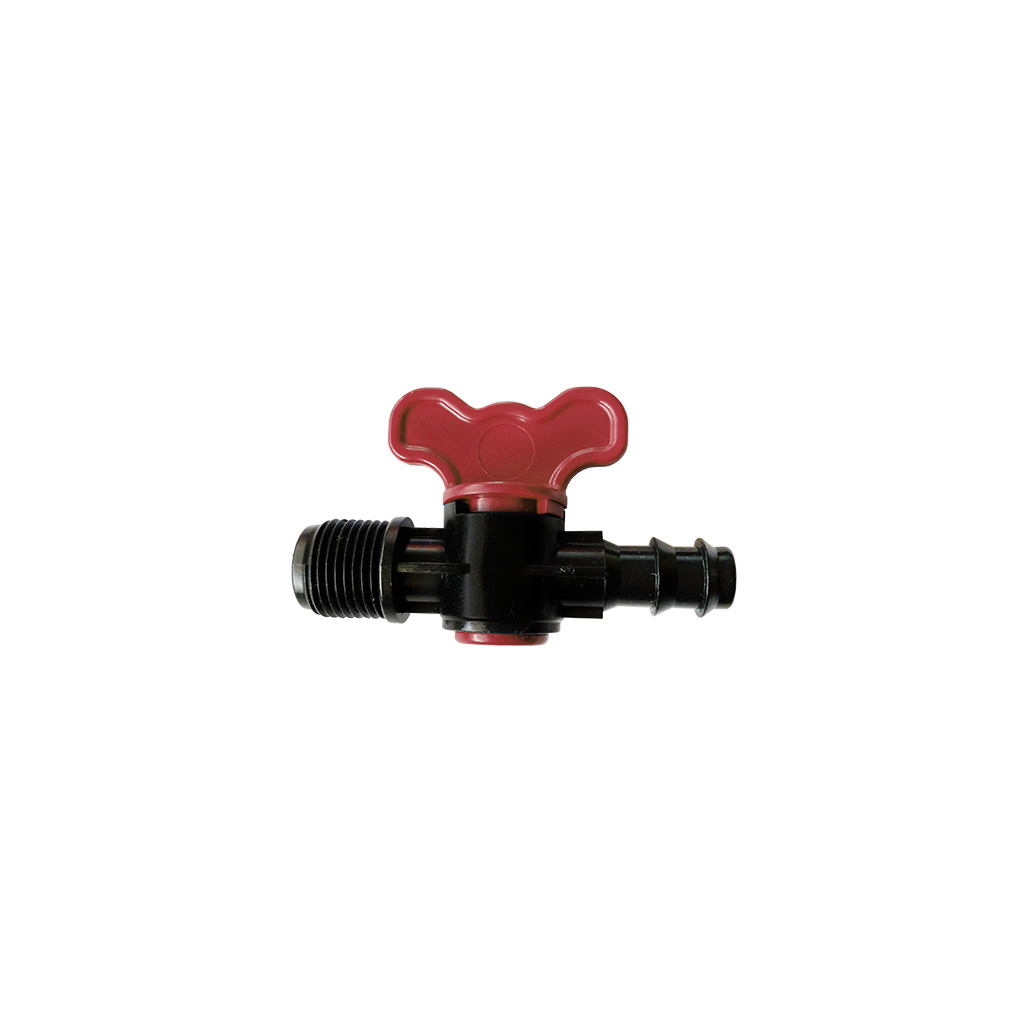 1/2'' x 16 mm mini plastik vana, kırmızı