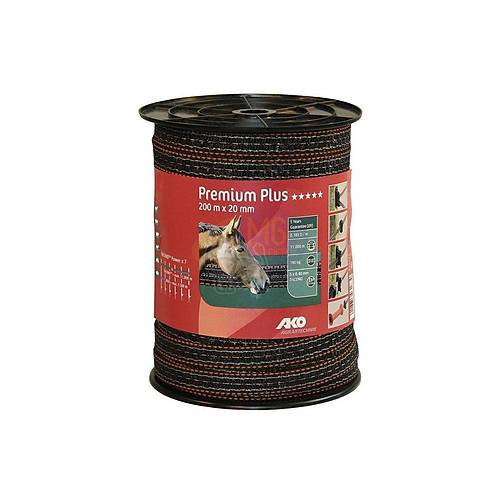 200 m 20 mm turuncu-kahverengi it band, Premium Plus